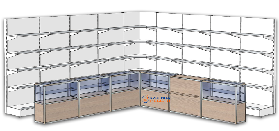 Мебель для торговли из алюминиевого профиля