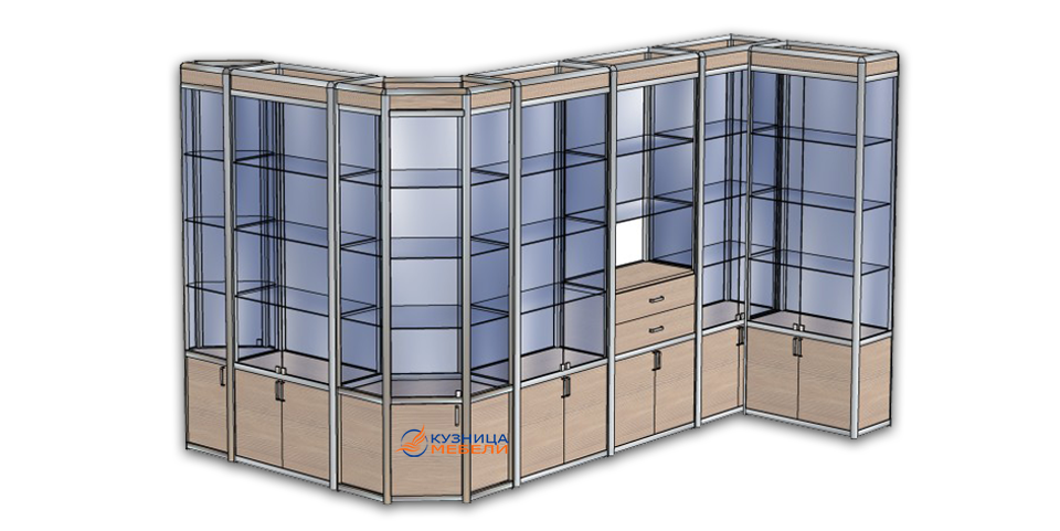Мебель для торговли из алюминиевого профиля